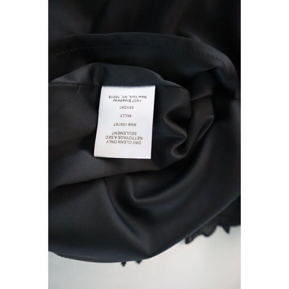 Milly Women's Sz 6 White/Black 3D Floral Lace Spaghetti-Strap Sheath Dress - Picture 7 of 13